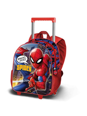 Mochila trolley infantil Spiderman Rojo