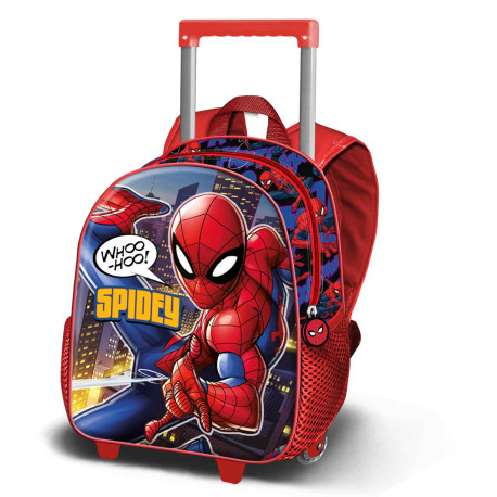 Mochila trolley infantil Spiderman Rojo