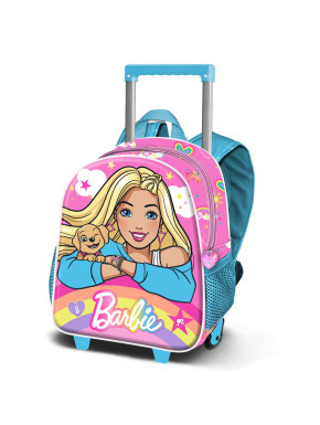 Mochila trolley infantil Barbie Rosa