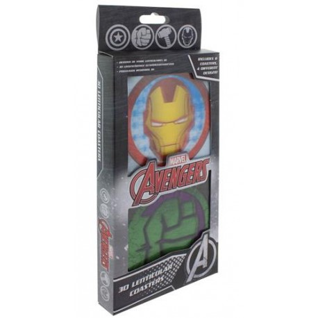 Set di sottobicchieri Marvel 3D