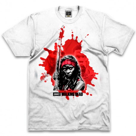 T-Shirt Walking Dead-Dead Michonne Blood