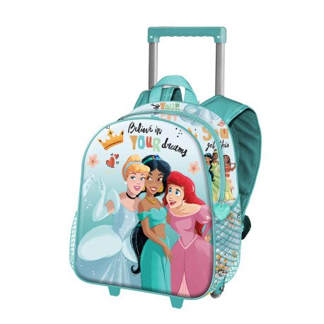 Mochila trolley infantil Princesas Disney Azul