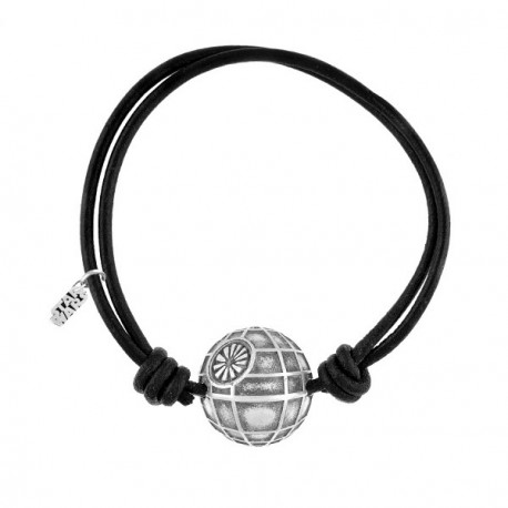 Bracelet Silver and Rubber Star Wars Death Star