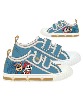 ZAPATILLA LONETA SUELA PVC CON LUCES ALGODÓN PAW PATROL