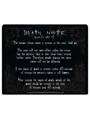 Alfombrilla Death Note normas