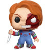 Chucky el muñeco diabólico Figura POP! Movies Vinyl (Exc) Chucky Half (BD) 9 cm