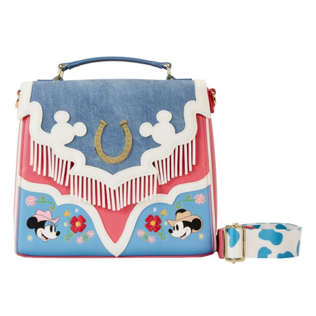 Sac à bandoulière Loungefly Mickey et Minnie Denim Disney