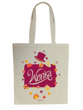Bolso tela Logo y chocolates Wonka