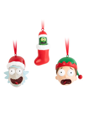 Adornos de Navidad Rick, Morty y Rick Pepinillo