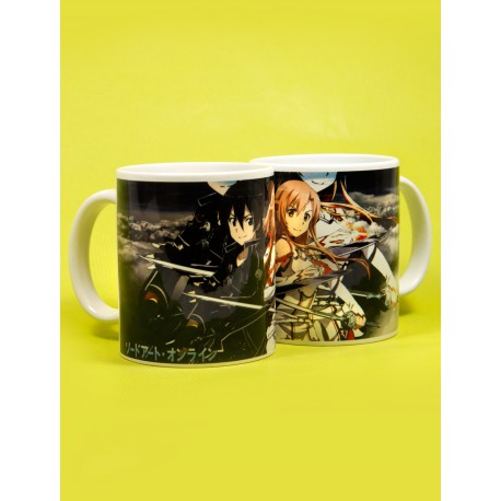 Taza Sword Art Online black and white