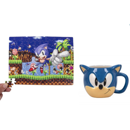 Taza 3D Y Puzzle Sonic The Hedgehog