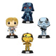 Lot de 4 Funkos POP ! Star Wars 9 cm