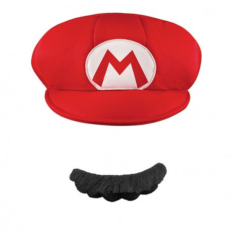 Kit mustache and cap, Super Mario