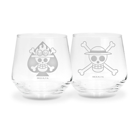 ONE PIECE - 2 Glass Set - Luffy & Ace EUROPE x2