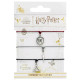 Set 3 bracelets d'amitié Harry Potter en argent