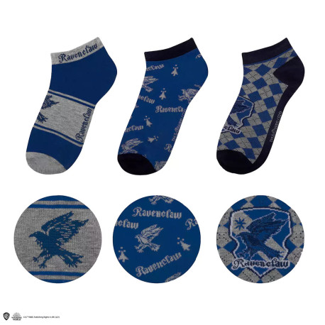 Set 3 pares de calcetines Ravenclaw Harry Potter