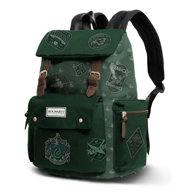 Mochila inspirada en Slytherin para fanáticos de Harry Potter