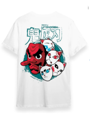 Camiseta máscaras Demon Slayer Made In Japan
