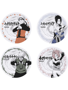 NARUTO SHIPPUDEN - Set of 4 Plates - Characters