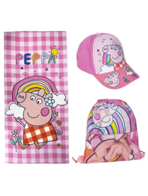 TOALLA SET SAQUITO PEPPA PIG