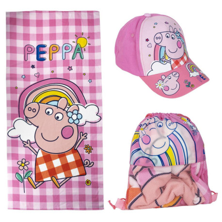 TOALLA SET SAQUITO PEPPA PIG