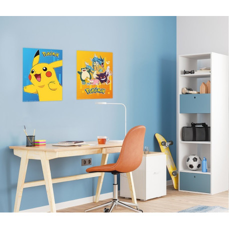 POKEMON - Set 2 Posters Chibi 52x38 - Colourful Characters x4