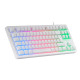 Teclado TKL H-Mech FRGB Mars Gaming MK023 Blanco