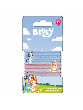 ACCESORIOS PELO ELÁSTICOS 8 PIEZAS BLUEY