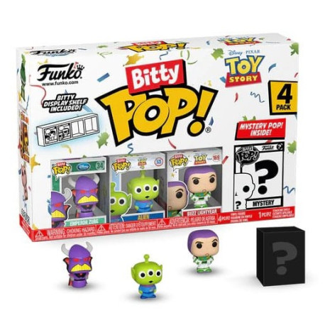 Toy Story Pack de 4 Figuras Bitty POP! Vinyl Zurg 2,5 cm