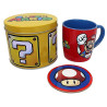 Set cadeau mug et dessous de verre Super Mario doré
