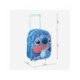 Mochila trolley 3D Stitch para crianças, Disney