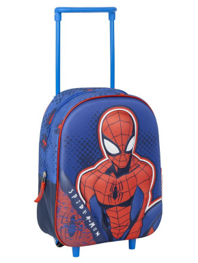 MOCHILA INFANTIL TROLLEY 3D SPIDERMAN