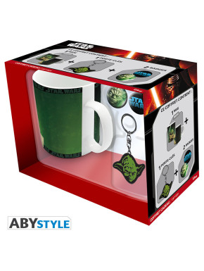 Coffret mug, porte-clés et badges Yoda