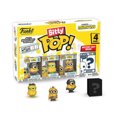 Funko Paquet de 4 figurines Minions Pop !