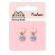 Pendientes lazo y gato rosa Pusheen