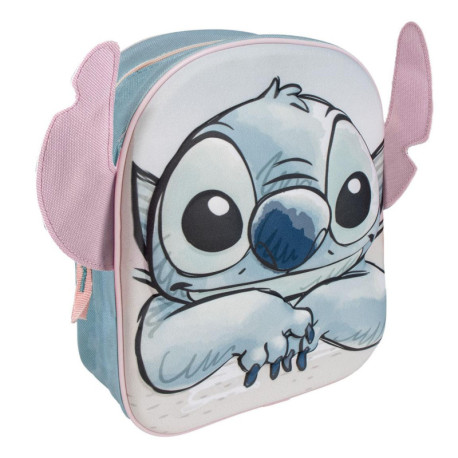 Mochila infantil 3D com aplicações do Stitch