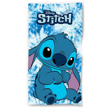 Stitch Serviette de bain Tie Dye Disney bleu