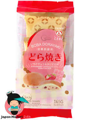 Dorayakis sabor bubble tea de fresa Tokimeki