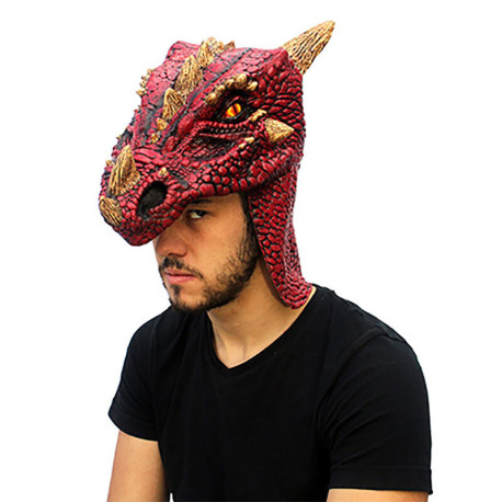 Accessoire tête de dragon rouge Taille unique