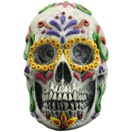 Calavera decorativa Catrina 18 cm colorida