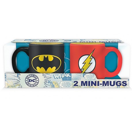 Set 2 mini tazas DC Comics