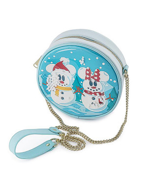 Bolso Bandolera Mickey & Minnie Muñecos De Nieve