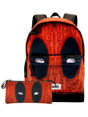 Pack mochila + estuche gratis Deadpool eyes Marvel