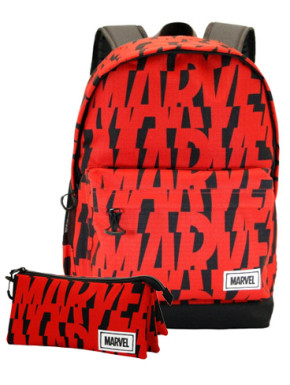 Pack mochila + estuche gratis logo Marvel