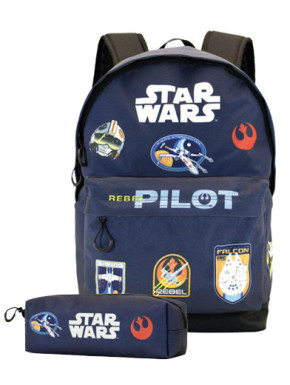 Pack mochila + estuche gratis piloto Star Wars