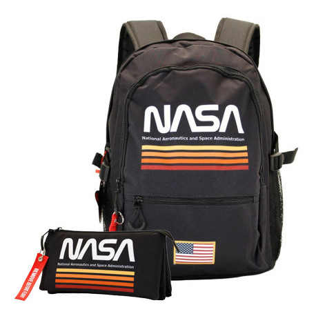 Pack mochila + estuche gratis NASA retro