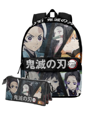 Pack mochila + estuche gratis Demon Slayer