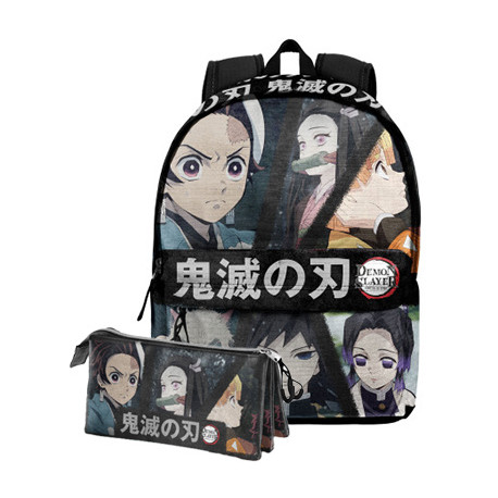 Pack mochila + estuche gratis Demon Slayer