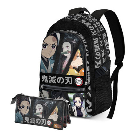 Pack mochila 44cm + estuche gratis Demon Slayer Tanjiro