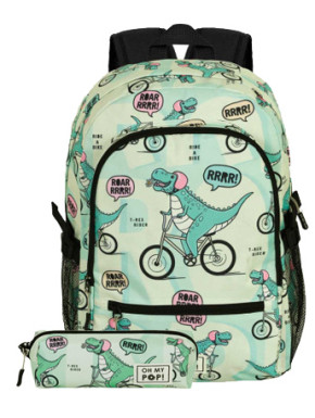 Pack mochila + estuche gratis Dinosaurios Oh My Pop!